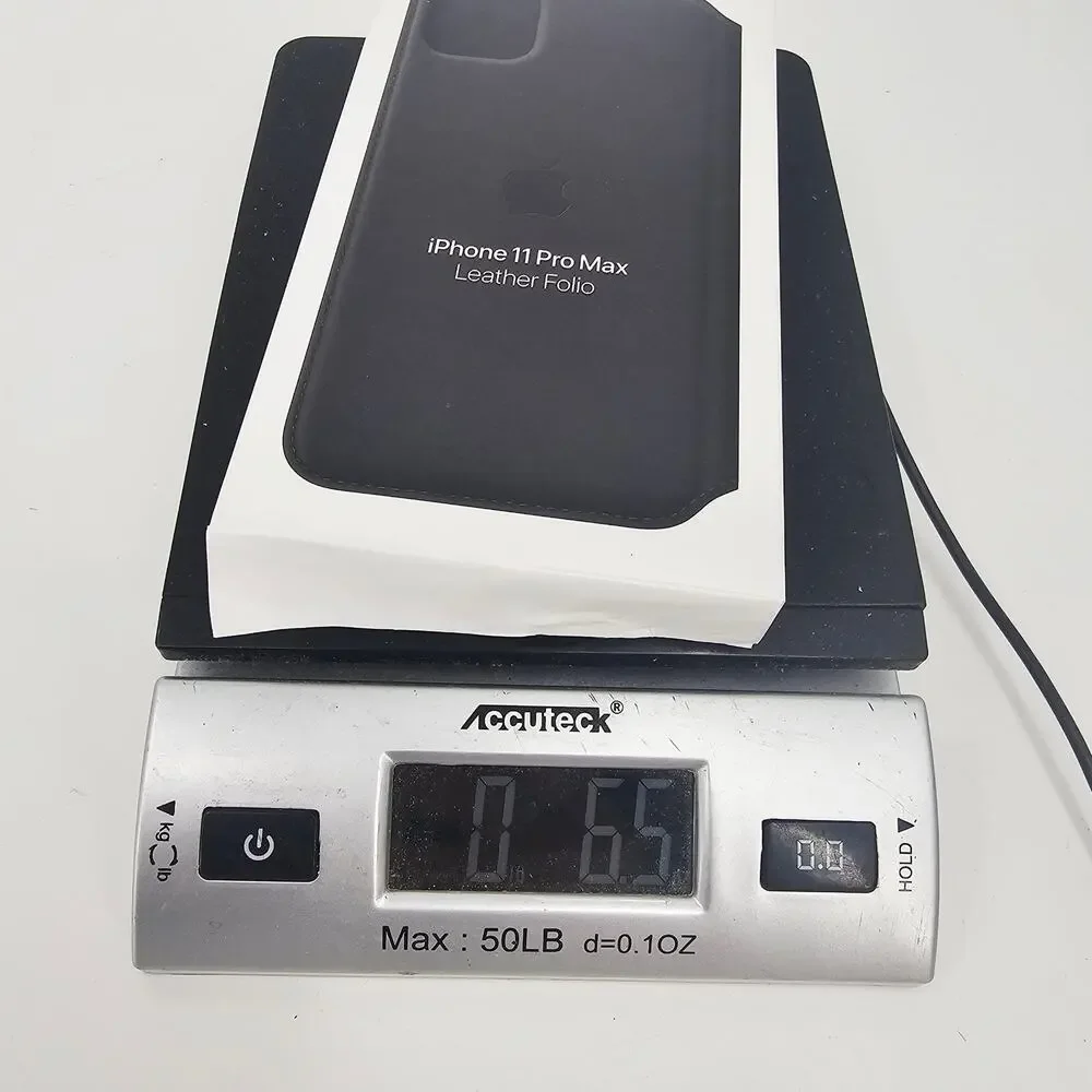 Genuine Apple Leather Folio for iPhone 11 Pro Max Phone Case Black NEW open box